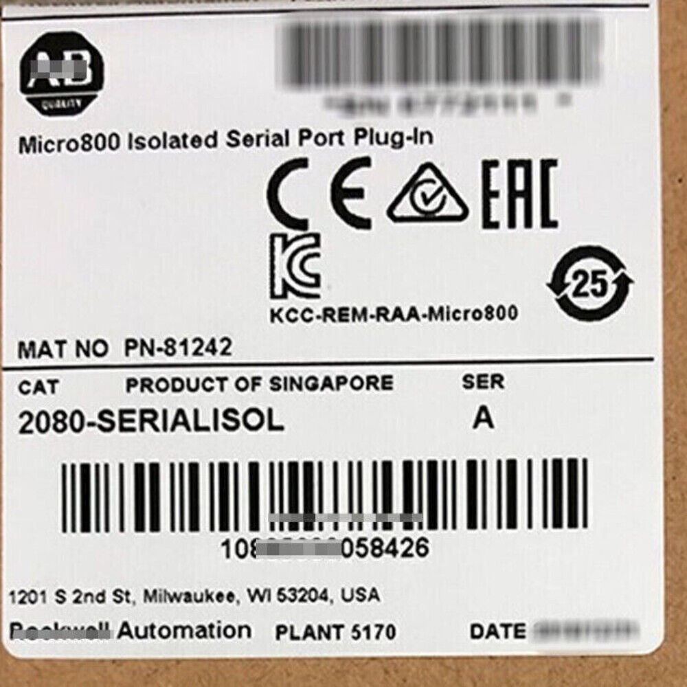Allen-Bradley 2080-SERIALISOL Micro800 Isolated Serial Port Plug-In