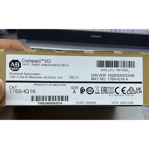 Allen-Bradley 1769-IQ16 Compact I/O Module, 16-point 24VDC Input, industrial automation part, product of Malaysia