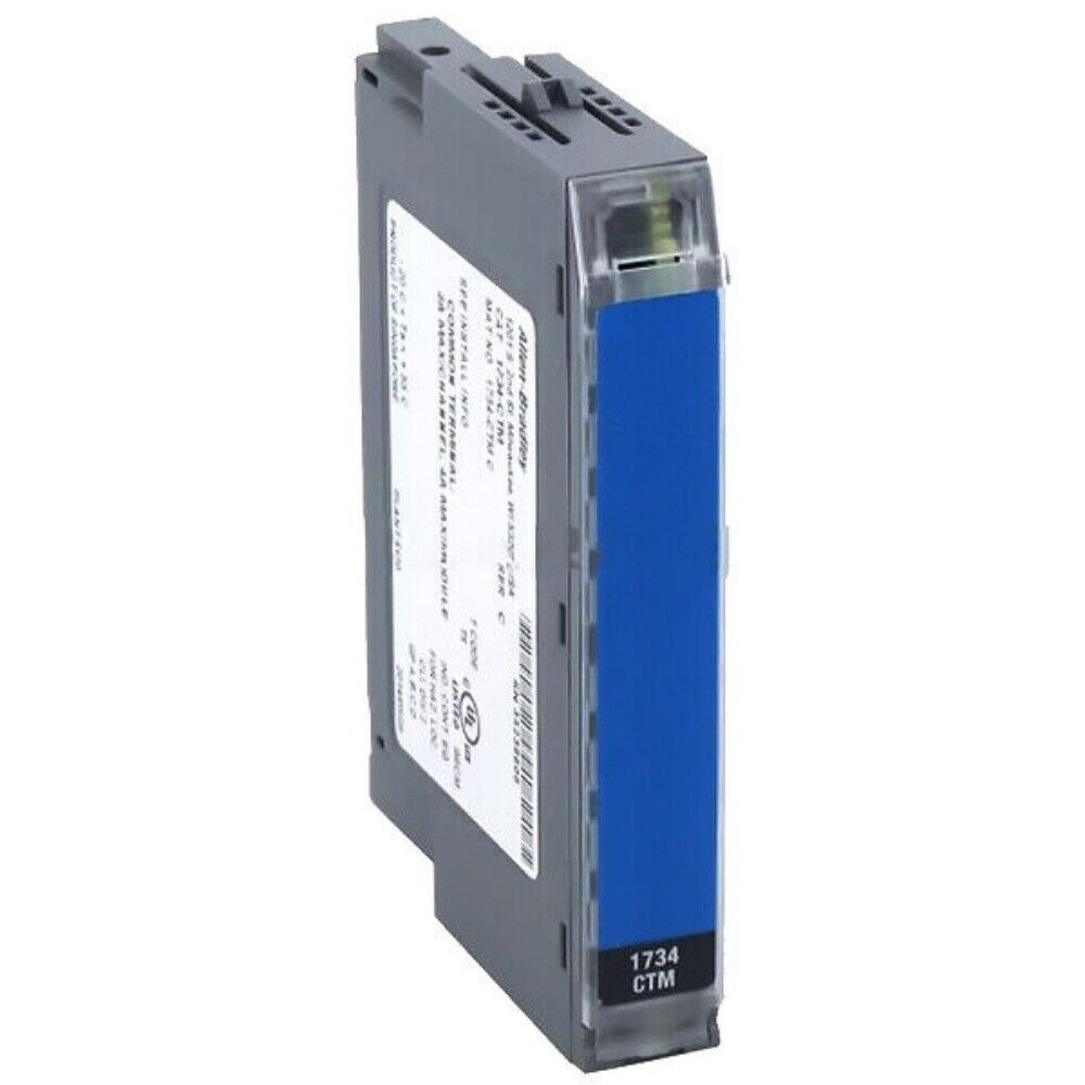 Allen-Bradley 1734-CTM Series C Point I/O Common Terminal Module. Industrial automation PLC component, blue and gray.