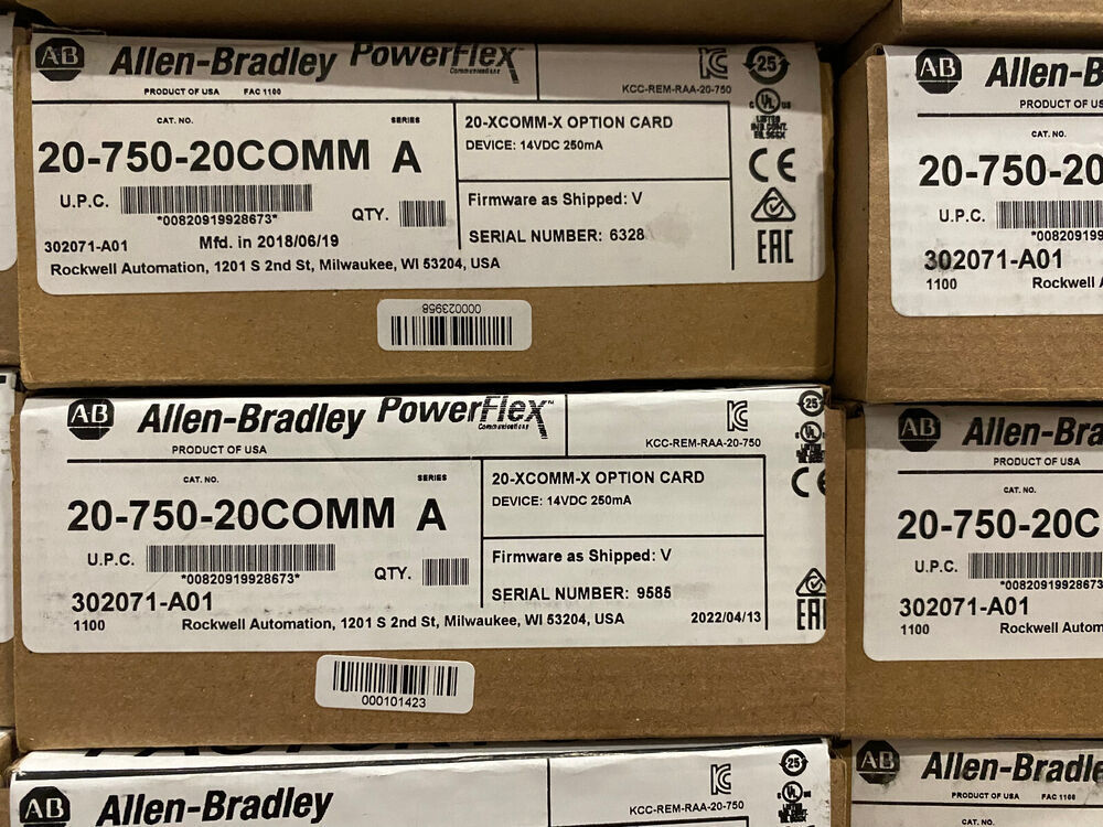 Allen-Bradley 20-750-20COMM PowerFlex Inverter Communication Card boxes, new in box