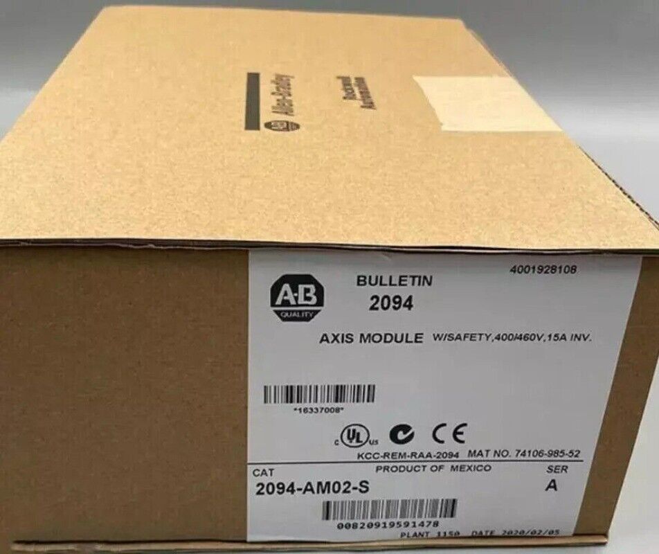 Allen-Bradley 2094-AM02-S Axis Module in original packaging, with details: Bulletin 2094, 400/460V, 15A, New in Box
