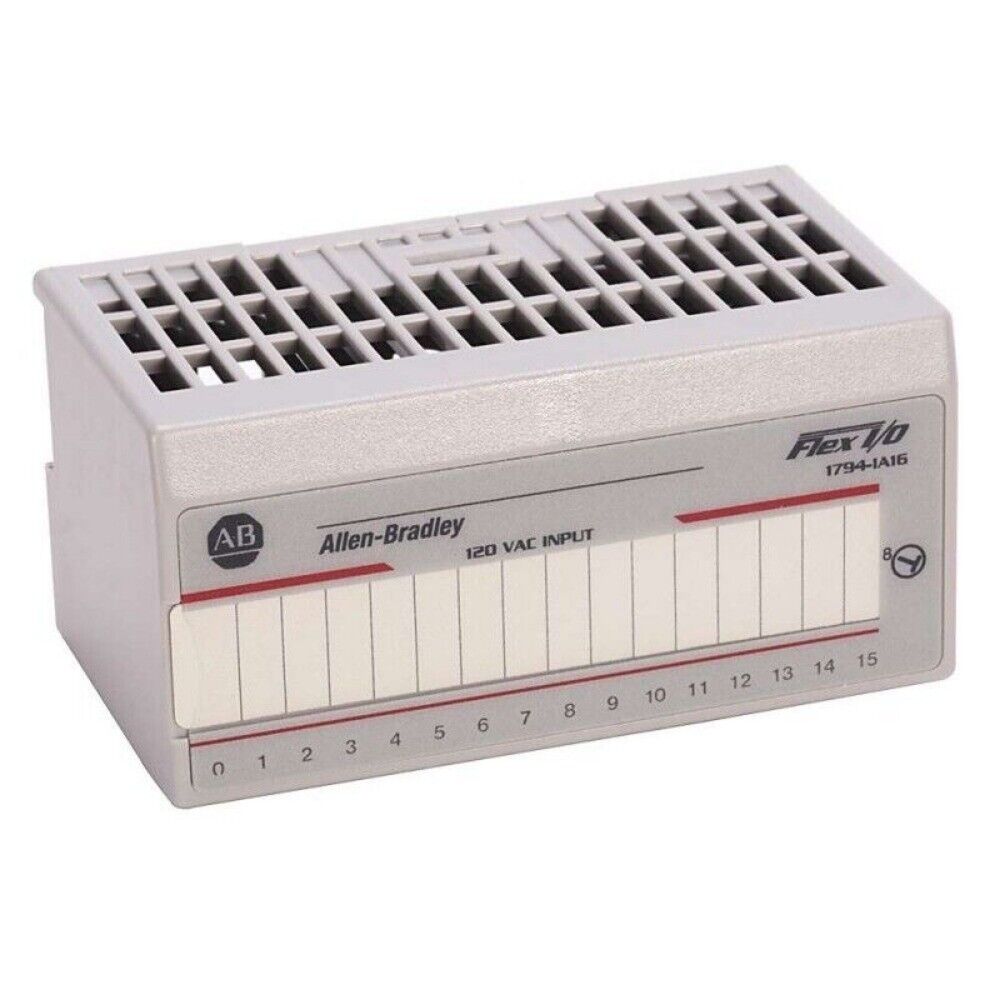 Allen-Bradley 1794-IA16 Flex I/O 16-channel 120V AC digital input module, industrial automation part.