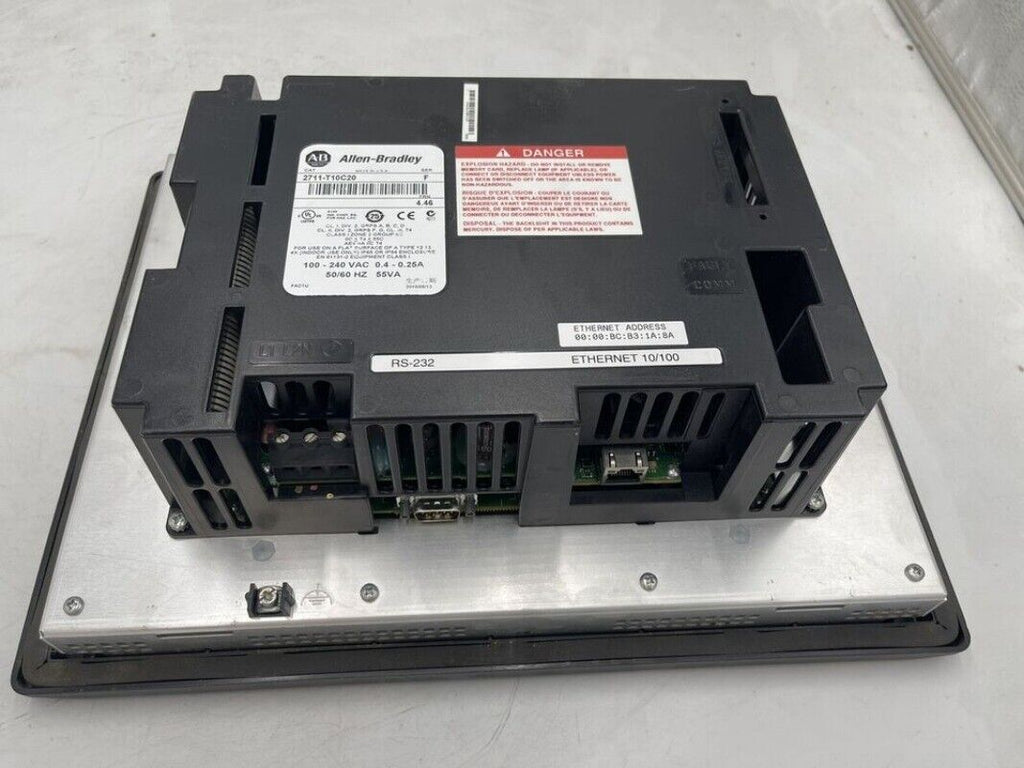 Allen-Bradley 2711-T10C20 PanelView 1000 Terminal, industrial touchscreen, Ethernet & RS-232, factory automation equipment
