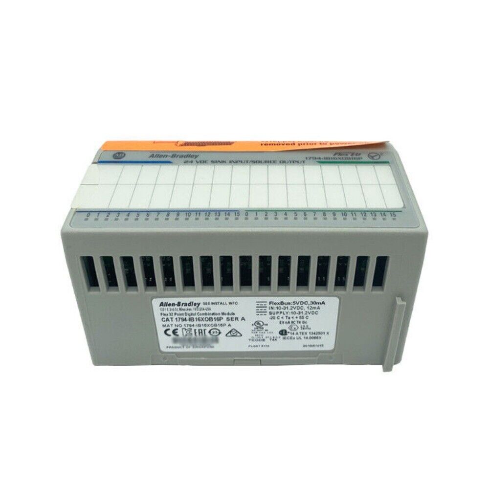 Allen-Bradley FLEX I/O 1794-IB16XOB16P Module, 16 Input 16 Output, industrial automation component.
