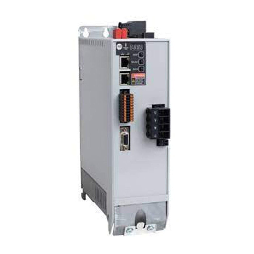 Allen-Bradley 2198-C1004-ERS Kinetix 5300 servo drive module. Industrial automation part with various ports and connectors