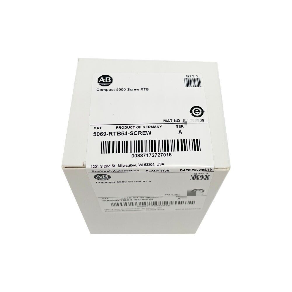 Allen-Bradley 5069-RTB64-SCREW Compact 5000 Screw RTB product box, made in Germany, industrial automation part