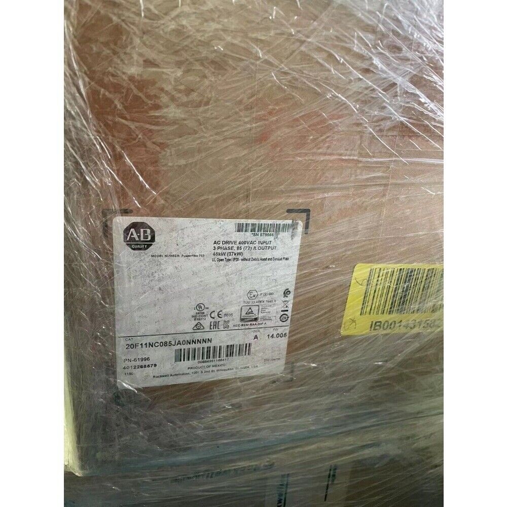 Allen-Bradley PowerFlex 753 AC Drive, 20F11NC085JA0NNNNN, industrial automation equipment