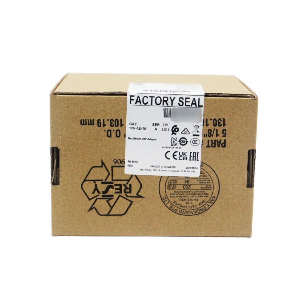 Allen-Bradley 1794-AENTR FLEX I/O EtherNet/IP Adapter in factory sealed box, product of Singapore.