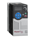 Allen-Bradley PowerFlex 523 AC Drive, industrial automation equipment, black and white, display and control buttons