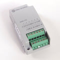 Allen-Bradley 2080-IF2 Micro800 2-channel analog input module, gray housing with green terminal blocks.