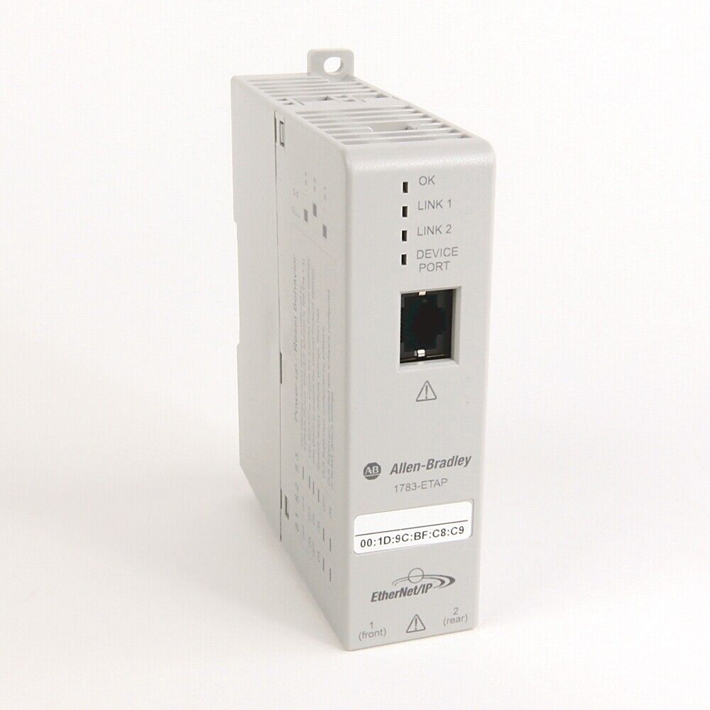 Allen-Bradley 1783-ETAP 3 Port Ethernet Tap PLC Module, showing ports and indicators