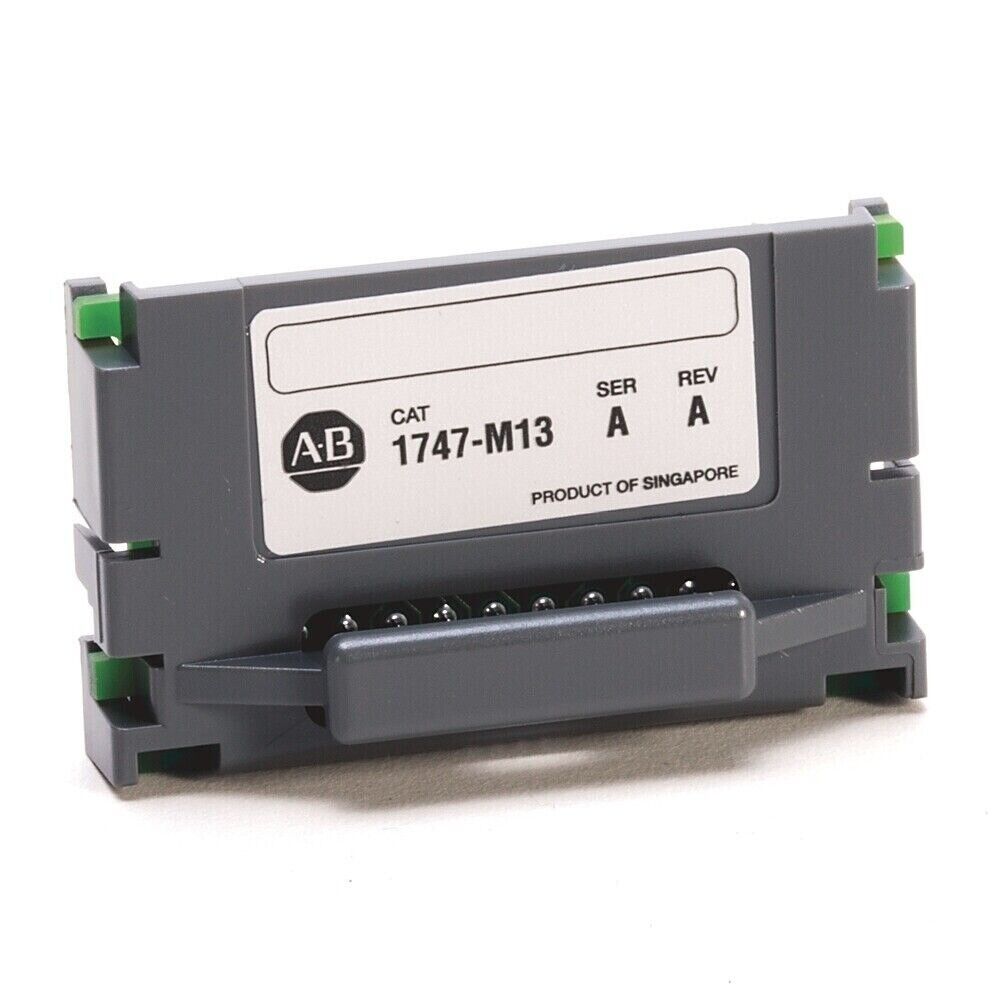 Allen-Bradley 1747-M13 SLC 64KB memory module. CAT 1747-M13, SER A, REV A. Industrial automation part from Singapore.