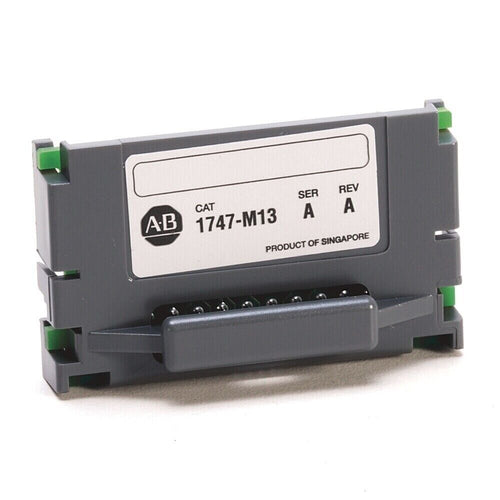 Allen-Bradley 1747-M13 SLC 64KB memory module. CAT 1747-M13, SER A, REV A. Industrial automation part from Singapore.