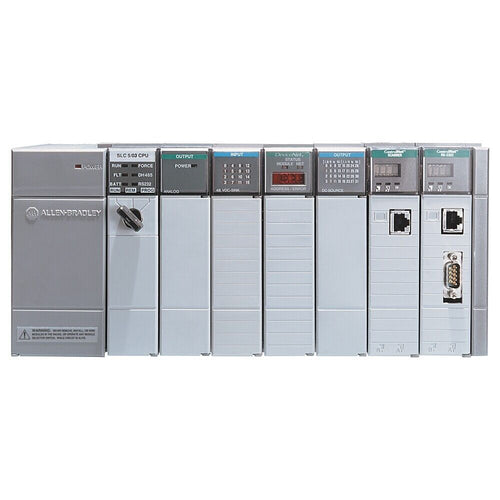 Allen-Bradley 1746-A7 SLC 500 series PLC chassis with modules, industrial automation part