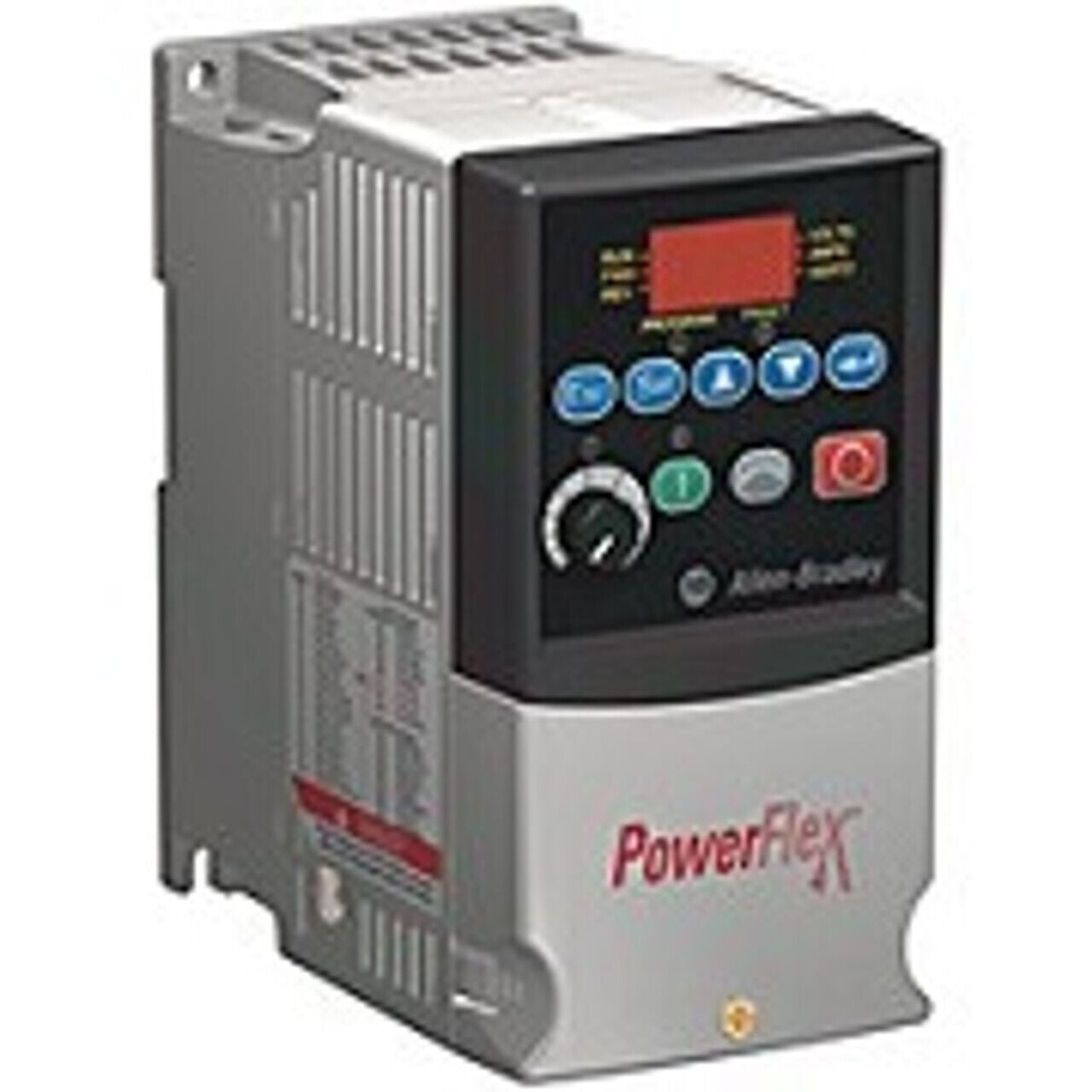 Allen-Bradley PowerFlex 4 AC Drive, 22A-D1P4N104, 0.4kW, 0.5HP, with control panel and PowerFlex logo