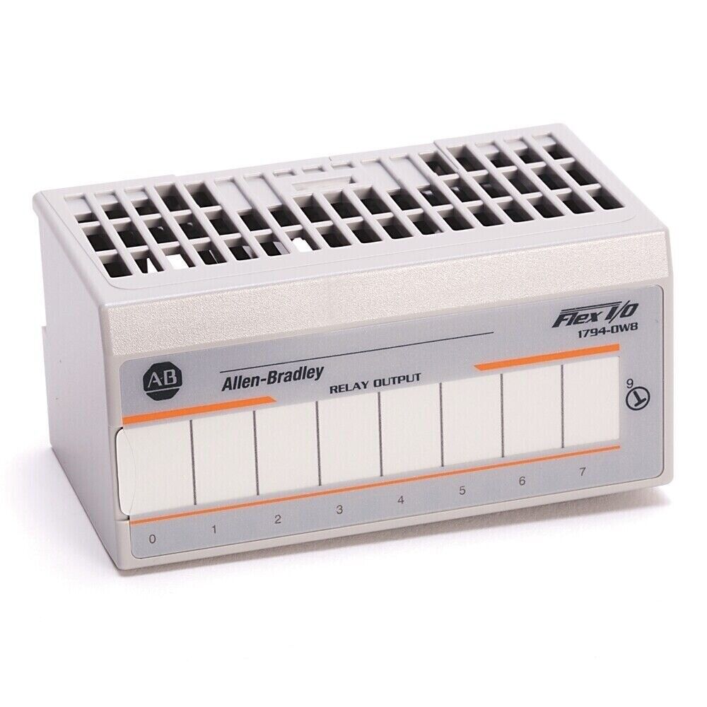Allen-Bradley Flex I/O 1794-OW8 Relay Output Module, gray industrial automation component with relay output.
