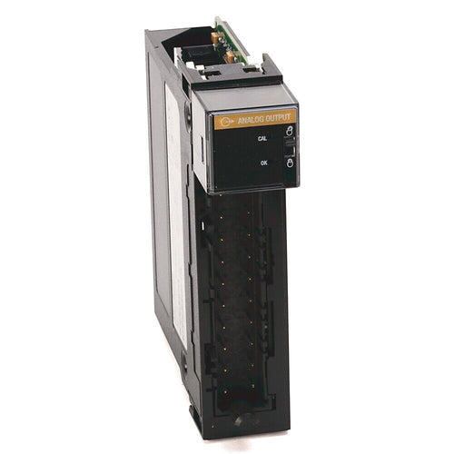 Allen-Bradley 1756-OF8 ControlLogix analog output module, black plastic enclosure with 'ANALOG OUTPUT' label.