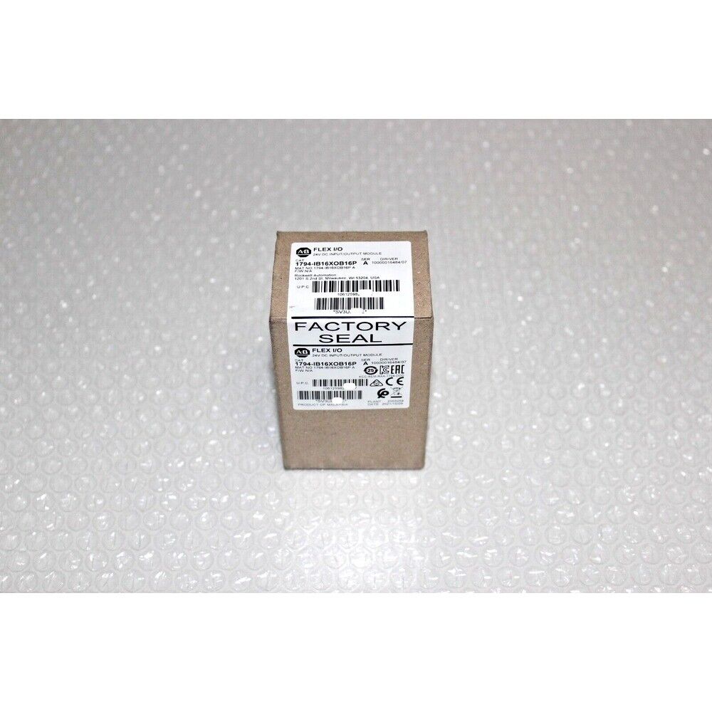 Allen-Bradley FLEX I/O 1794-IB16XOB16P module, factory sealed in its original box, industrial automation part.