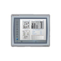 Allen-Bradley PanelView Plus HMI display, showing Stratix 8000 faceplates and power monitor data, industrial automation.