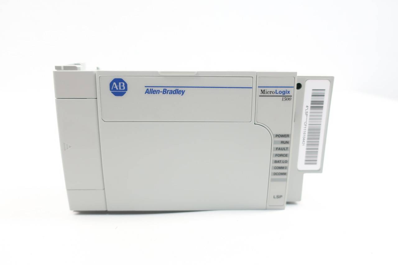 Allen-Bradley MicroLogix 1500 Processor Module, PLC Module, grey device with indicator lights, product view