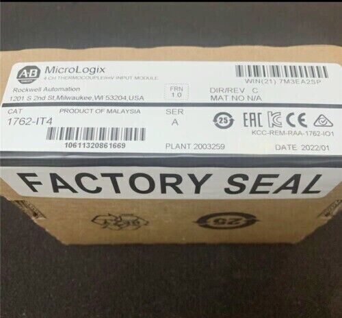Allen-Bradley 1762-IT4 MicroLogix Thermocouple/mV Module box, Factory Seal