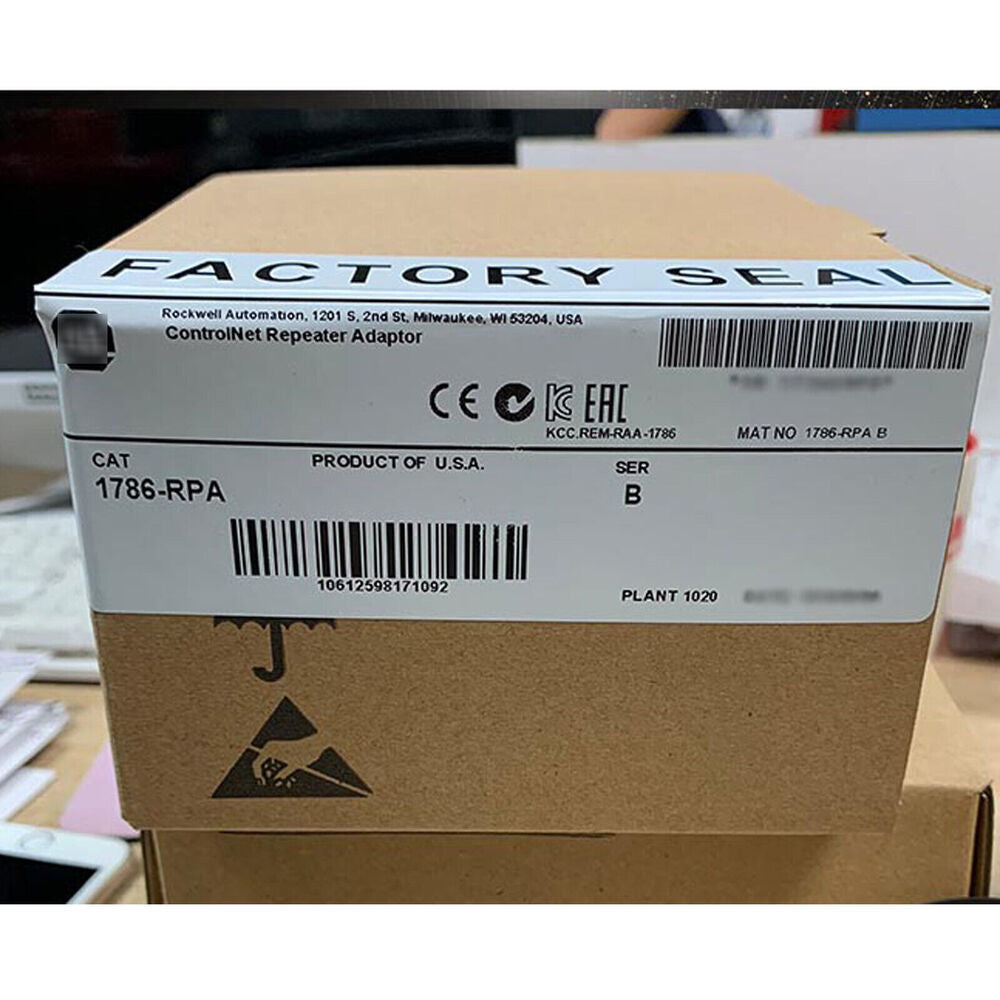 Allen-Bradley 1786-RPA ControlNet Repeater Adapter Module Series B, factory sealed in box, industrial automation part.