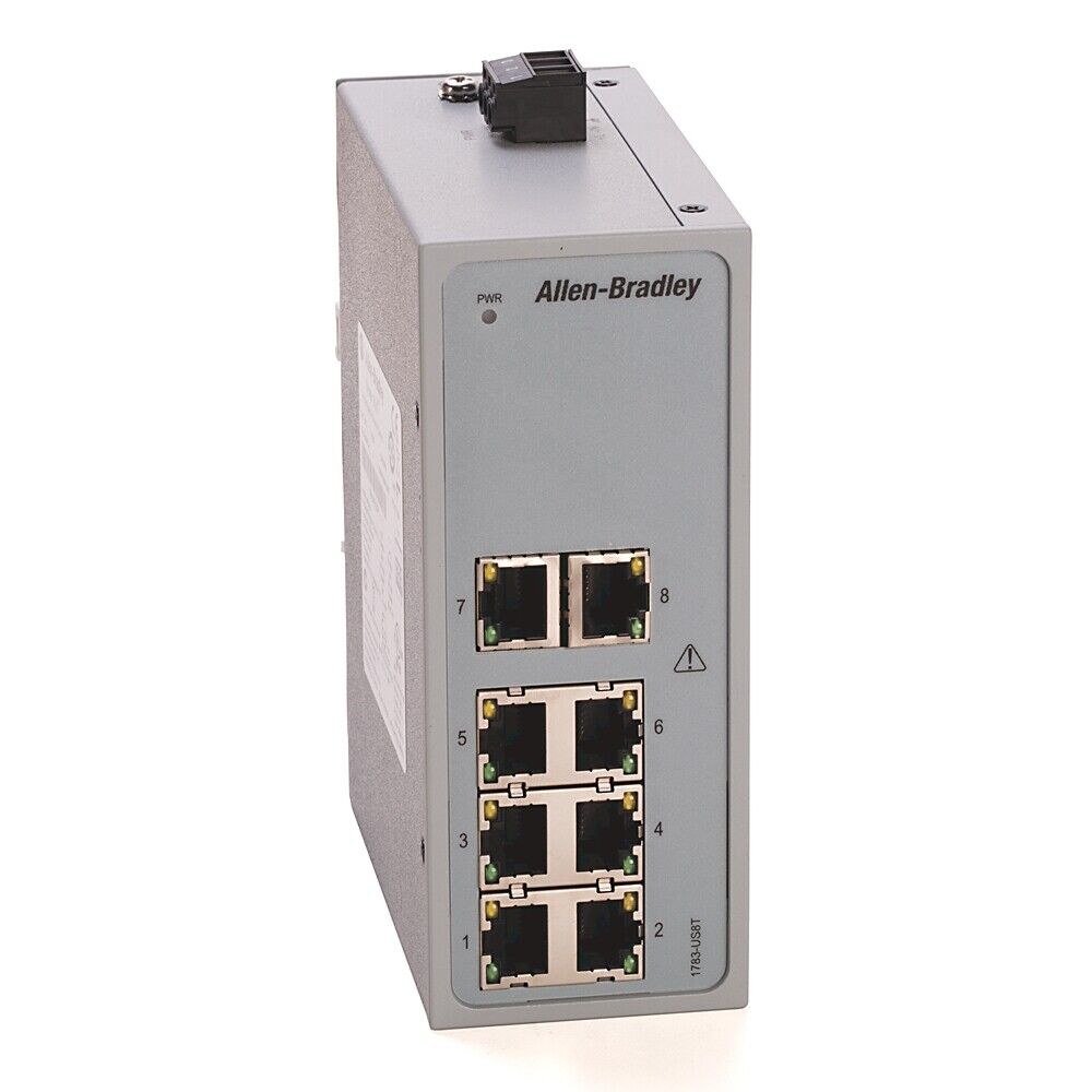Allen-Bradley 1783-US8T Ser A Statix 2000 Unmanaged Ethernet Switch, Grey