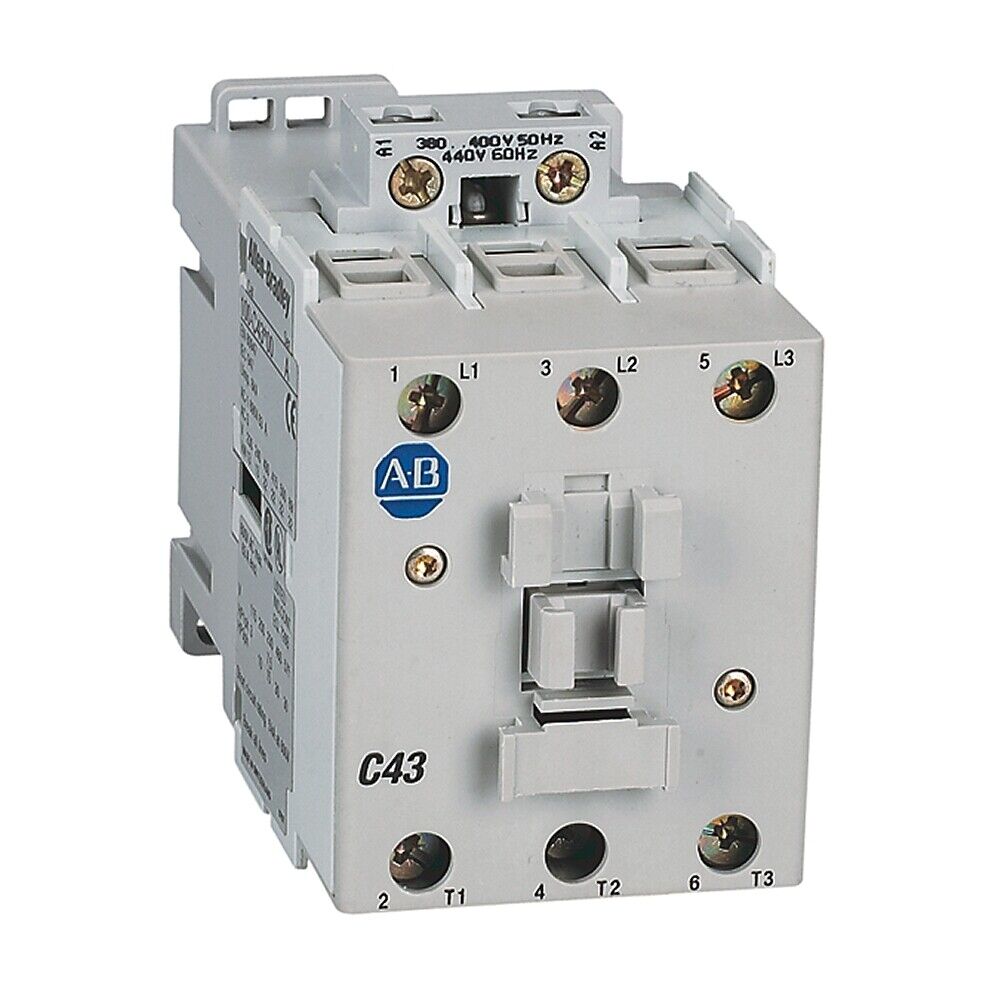 Allen-Bradley 100-C43EJ10 IEC Contactor. 43A, 24VDC, Screw Terminals, Industrial Automation Component