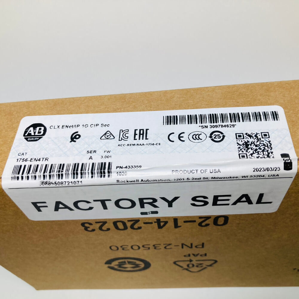 Allen-Bradley 1756-EN4TR ControlLogix Ethernet/IP Module Factory Sealed, NEW IN BOX