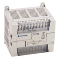 Allen-Bradley MicroLogix 1200 PLC Controller. AC inputs, relay outputs, and power indicators. Grey plastic enclosure.