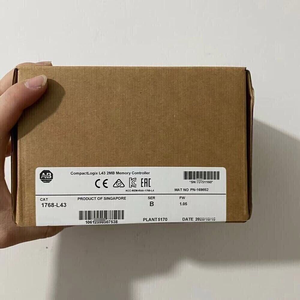 Allen-Bradley 1768-L43 CompactLogix Controller in box, Singapore origin, 2MB Memory Controller, Ser B