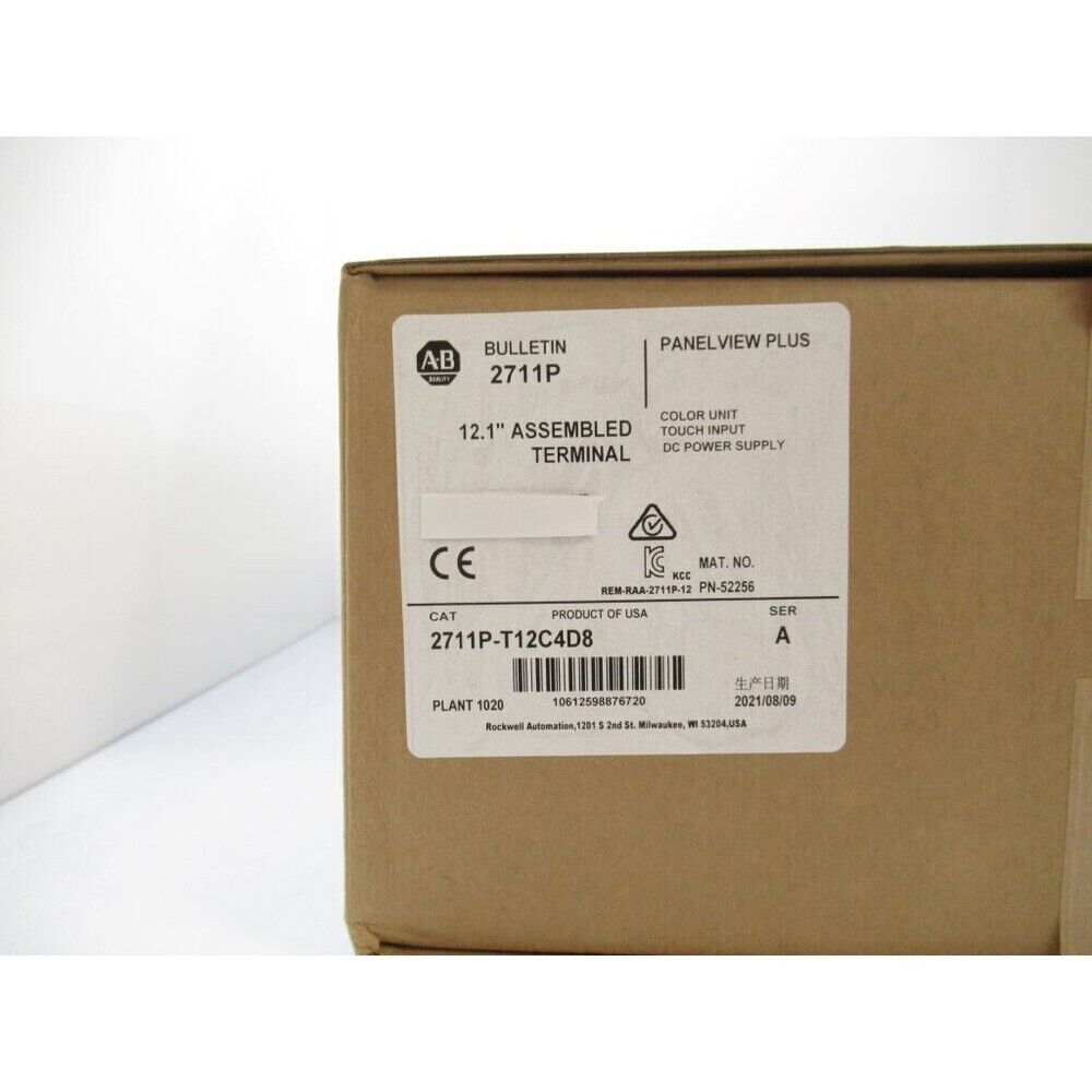 Allen-Bradley PanelView Plus 12.1" Assembled Terminal in box, 2711P-T12C4D8, new in box