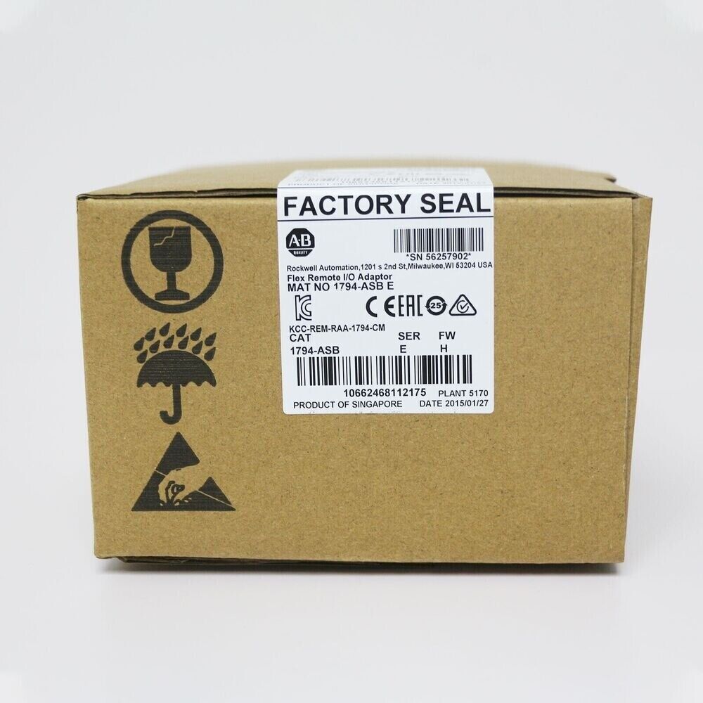 Allen-Bradley 1794-ASB SER E Flex Remote I/O Adapter factory sealed box, industrial automation part.