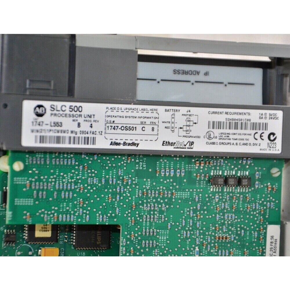 Allen-Bradley SLC 500 1747-L553 Processor Unit with Ethernet/IP Interface