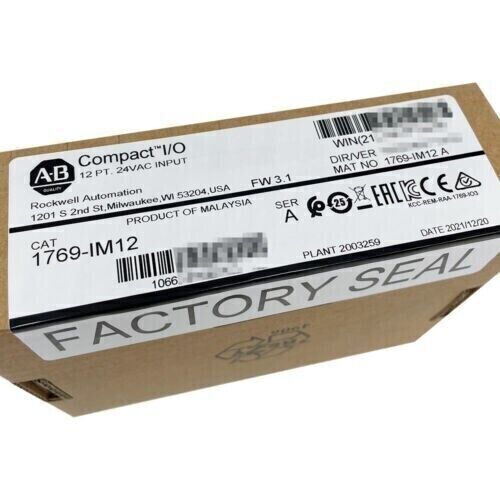 Allen-Bradley Compact I/O 1769-IM12 module packaging, Factory Sealed, 24VAC Input,  Milwaukee, WI