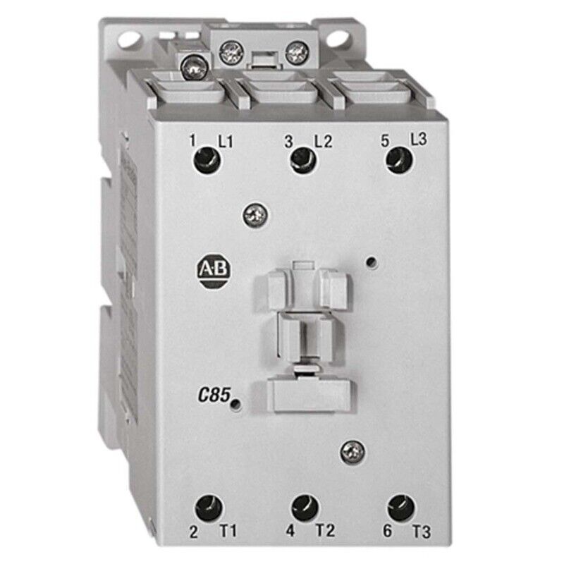 Allen-Bradley 100-C60D10 Contactor. Industrial Automation Control Component with AB Logo and C85 model number.