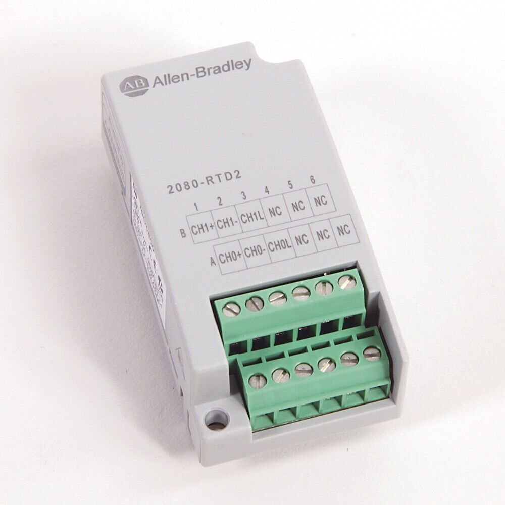Allen-Bradley 2080-RTD2 2-channel Resistance Thermometer Micro800 Plug-in Module, PLC module