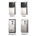 Allen-Bradley PowerFlex 70 AC Drive models: NEMA 1, Flange, NEMA 4X/12, NEMA 12.