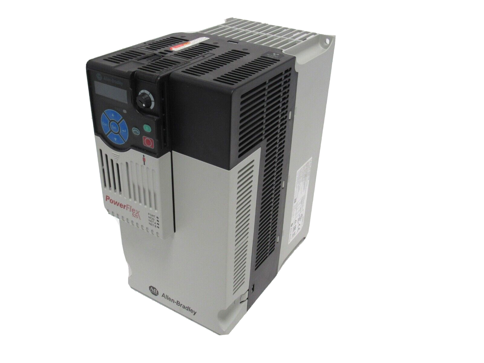 Allen-Bradley PowerFlex 525 AC Drive, 25A-D030N104, grey and black enclosure.