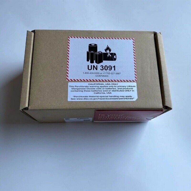 1766-L32AWA PLC shipping box with UN 3091 hazardous material warning,  'Is your enterprise connected?'