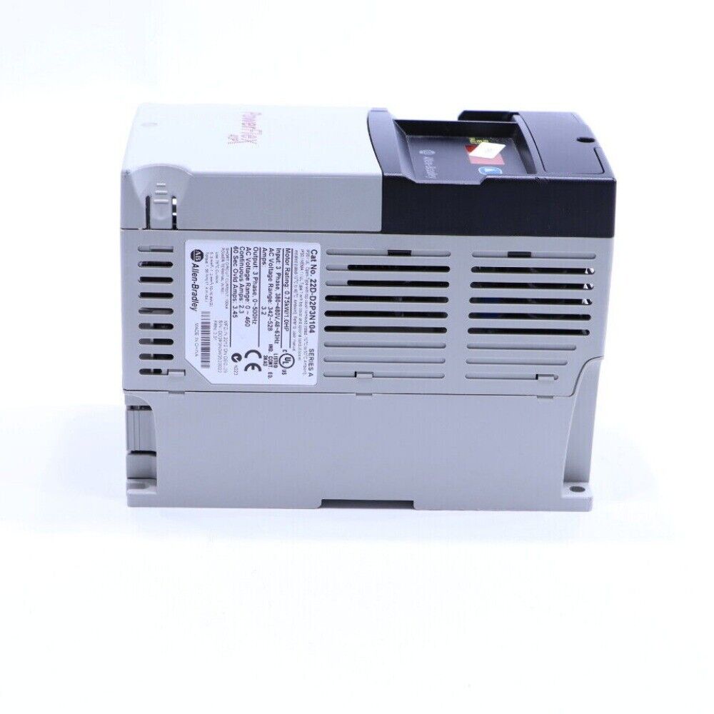 Allen-Bradley PowerFlex 40P AC Drive 22D-D2P3N104, 0.75kW, 1HP, for industrial automation applications.