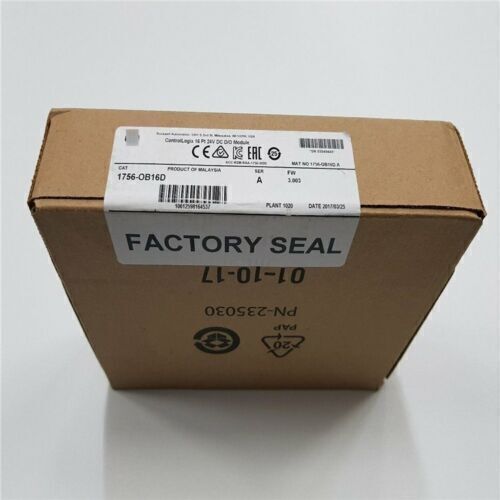 Allen-Bradley 1756-OB16D ControlLogix DC Output Module in factory sealed box, industrial automation part