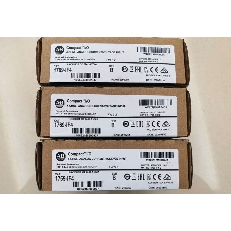 Allen-Bradley 1769-IF4 Compact I/O Module boxes, 4-channel analog input, industrial automation parts
