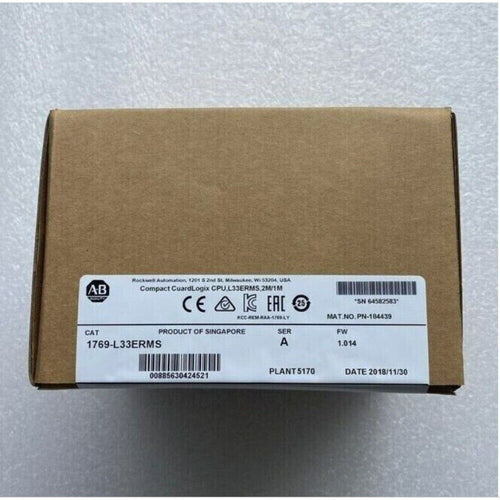 Allen-Bradley 1769-L33ERMS Compact GuardLogix CPU box, features and specifications, from Singapore.