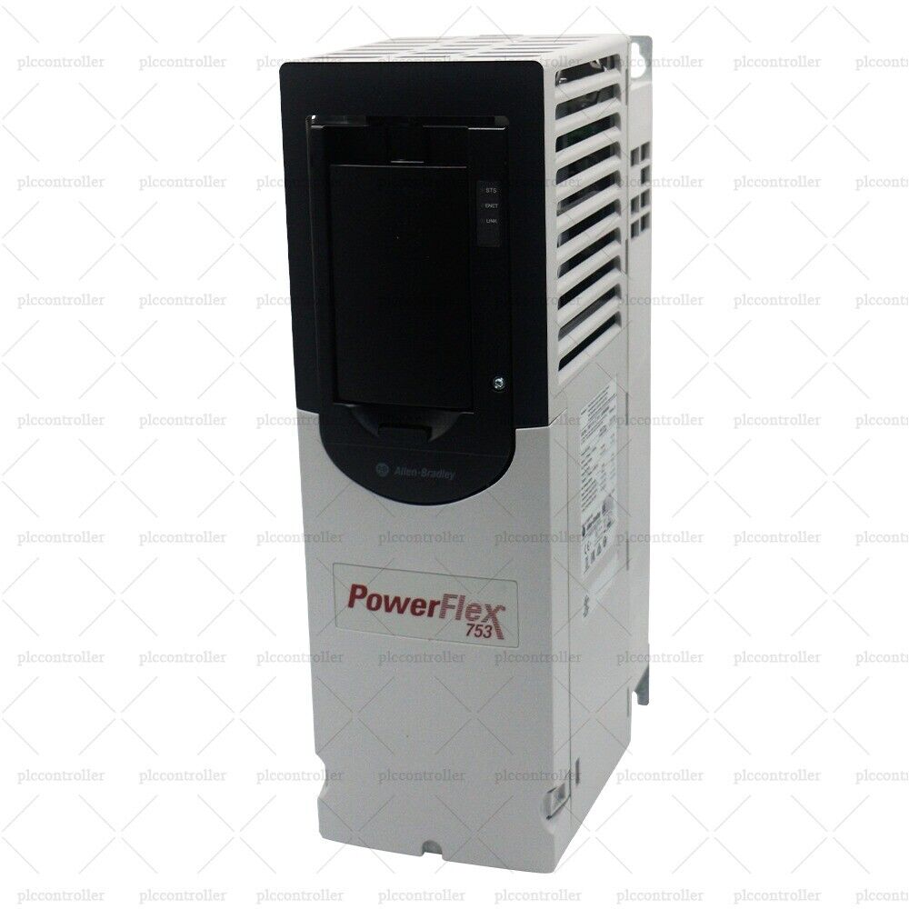 Allen-Bradley PowerFlex 753 AC Drive, front view.  PLC automation component.