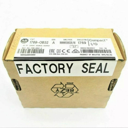 Allen-Bradley 1769-OB32 CompactLogix module in factory sealed box, 32 PT 24VDC output