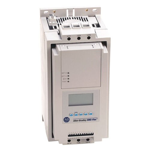 Allen-Bradley SMC Flex Smart Motor Controller, white panel with display and port labels