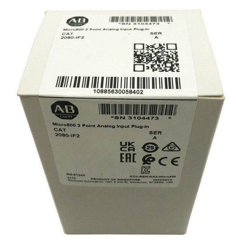 Allen-Bradley 2080-IF2 Micro800 Analog Input Module box, product of Singapore.