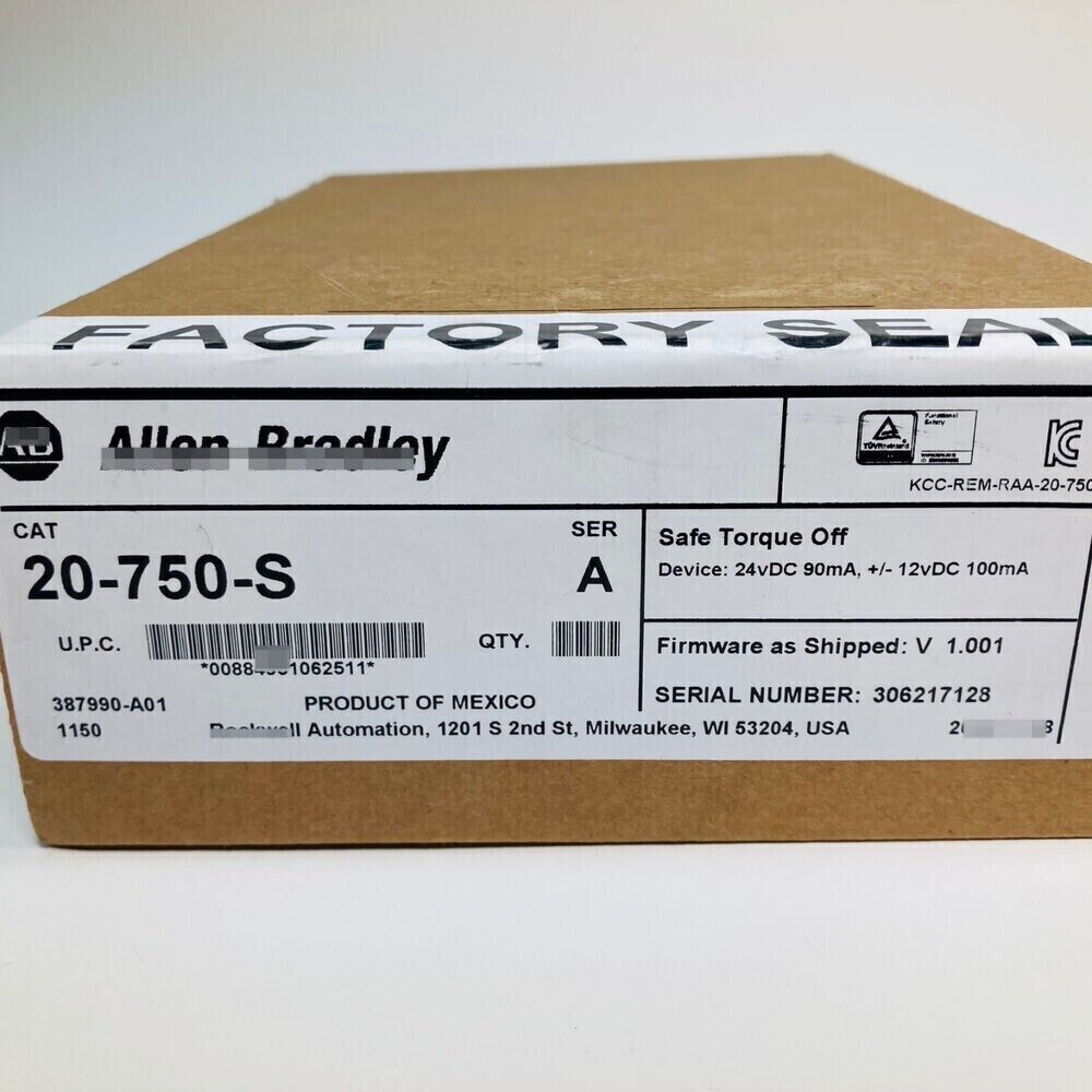 Allen-Bradley 20-750-S SER A Safe Torque Off Option Module, new in box, PLC component