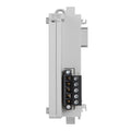 Allen-Bradley 2085-EP24VDC PLC module side view, showing terminal block and status indicators: EP24VDC, EXT PWR, OK